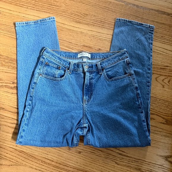 Abercrombie & Fitch Curve Love Mid Rise 90s Straight Jeans — Size 29/8 Short - Picture 4 of 11